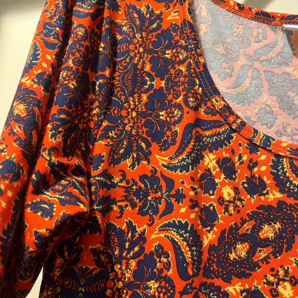 LuLaRoe Vibrant Orange Maxi Dress - Picture 3 of 3